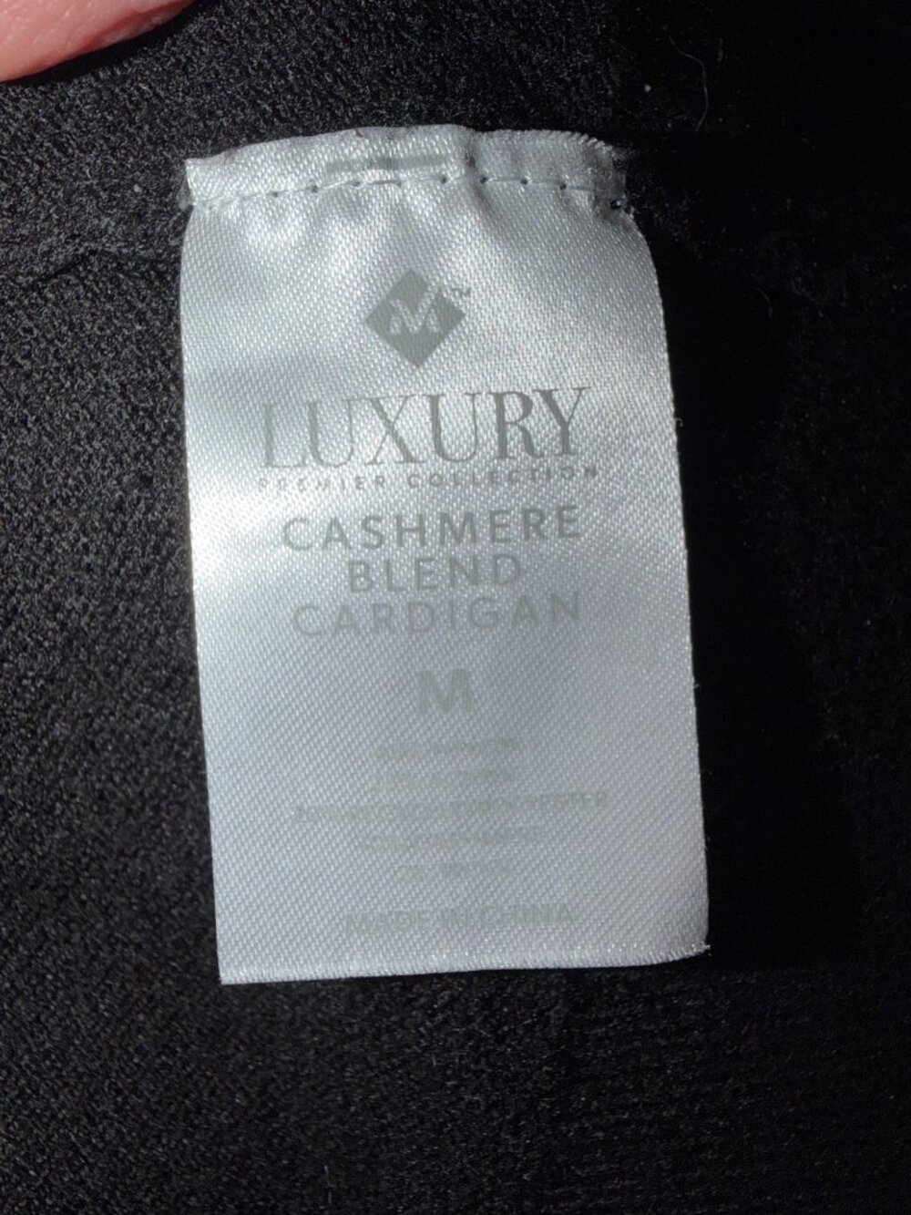 Luxury Cashmere Blend Black Open-Front Cardigan Pockets M Quiet Luxury Money - Picture 5 of 9